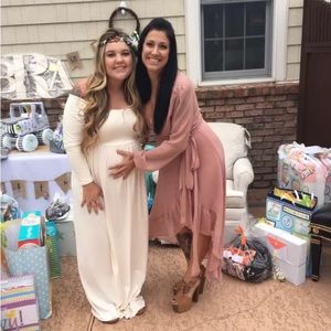 Woman’s rose/ mauve wrap dress